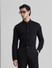Black Knitted Full Sleeves Shirt_410347+1