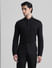 Black Knitted Full Sleeves Shirt_410347+2