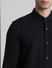 Black Knitted Full Sleeves Shirt_410347+5