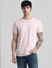 Light Pink Crew Neck T-shirt_410352+2