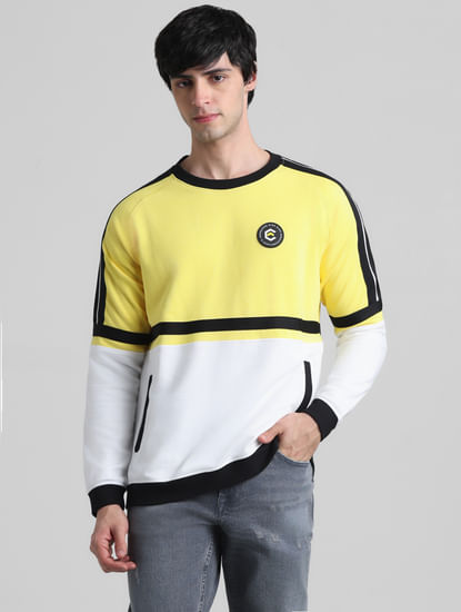 Yellow Colourblocked Sweatshirt