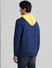 Blue Colourblocked Hooded Sweatshirt_410356+4