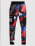 URBAN RACERS by Jack & Jones Black Mid Rise Printed Sweatpants_410357+6