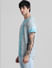Blue & Grey Tie-Dye Crew Neck T-shirt_410359+3