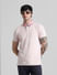 Pink Floral Collared Polo T-shirt_410363+1
