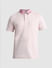 Pink Floral Collared Polo T-shirt_410363+7