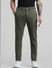 Green Mid Rise Slim Fit Pants_410366+1