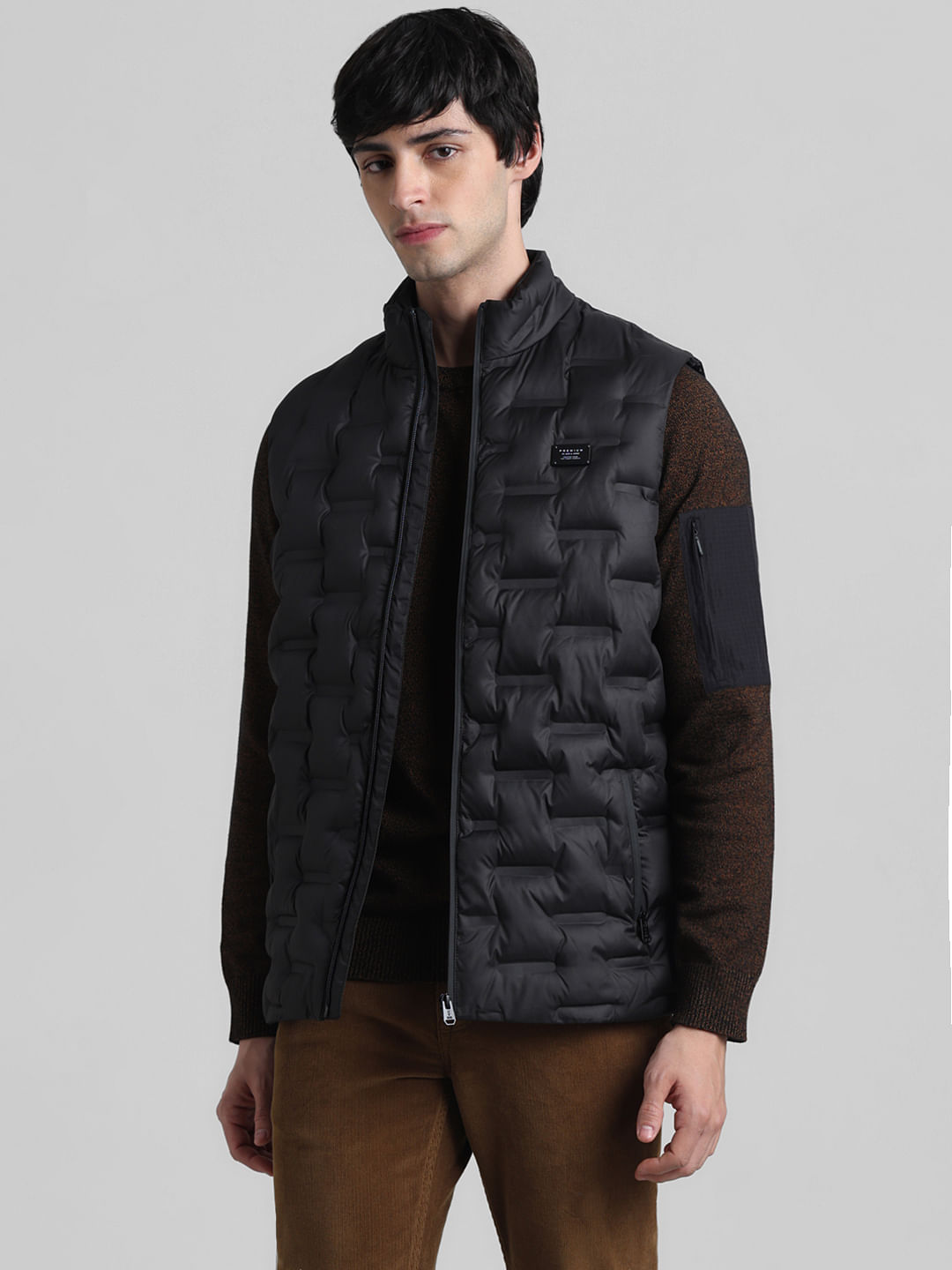 Mens black store down vest