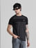 Black Logo Check Print T-shirt_410378+1