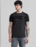 Black Logo Check Print T-shirt_410378+2