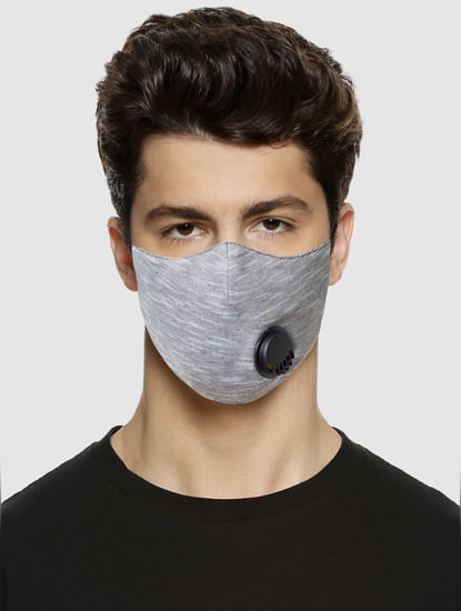Pack of 2 Grey 3PLY Mask with Exhale Valve