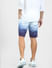 White Low Rise Printed Chino Shorts_407043+4