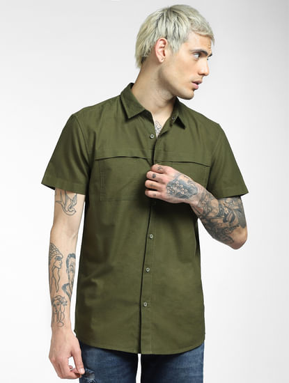 Green Half Sleeves Shirt