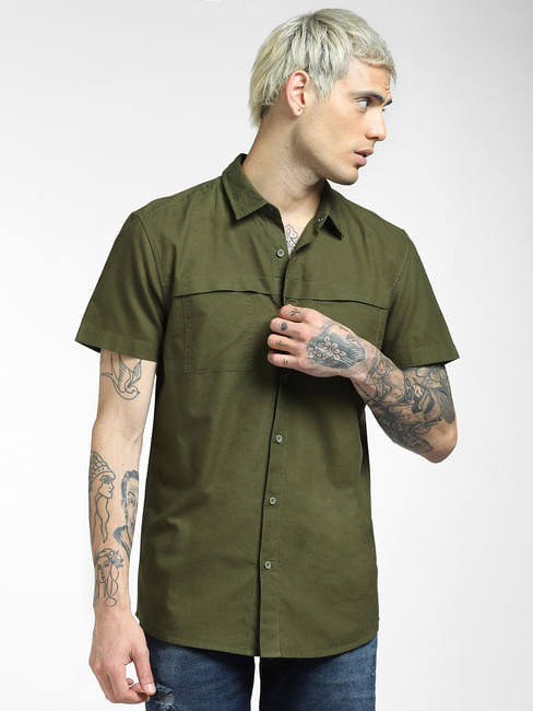 Green Half Sleeves Shirt