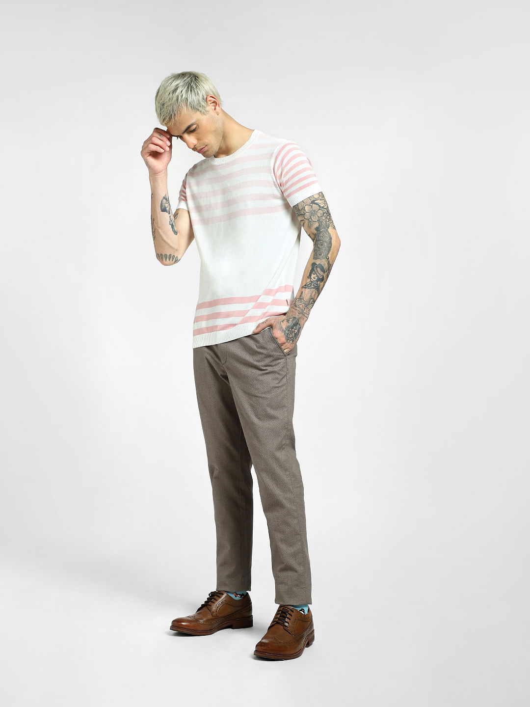 Classic coffee coloured chinos for men's from Muvi.