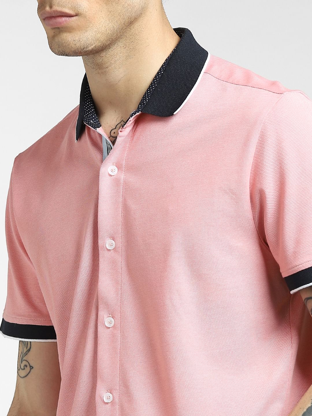 Buy Pink Half Sleeves Shirt for Men