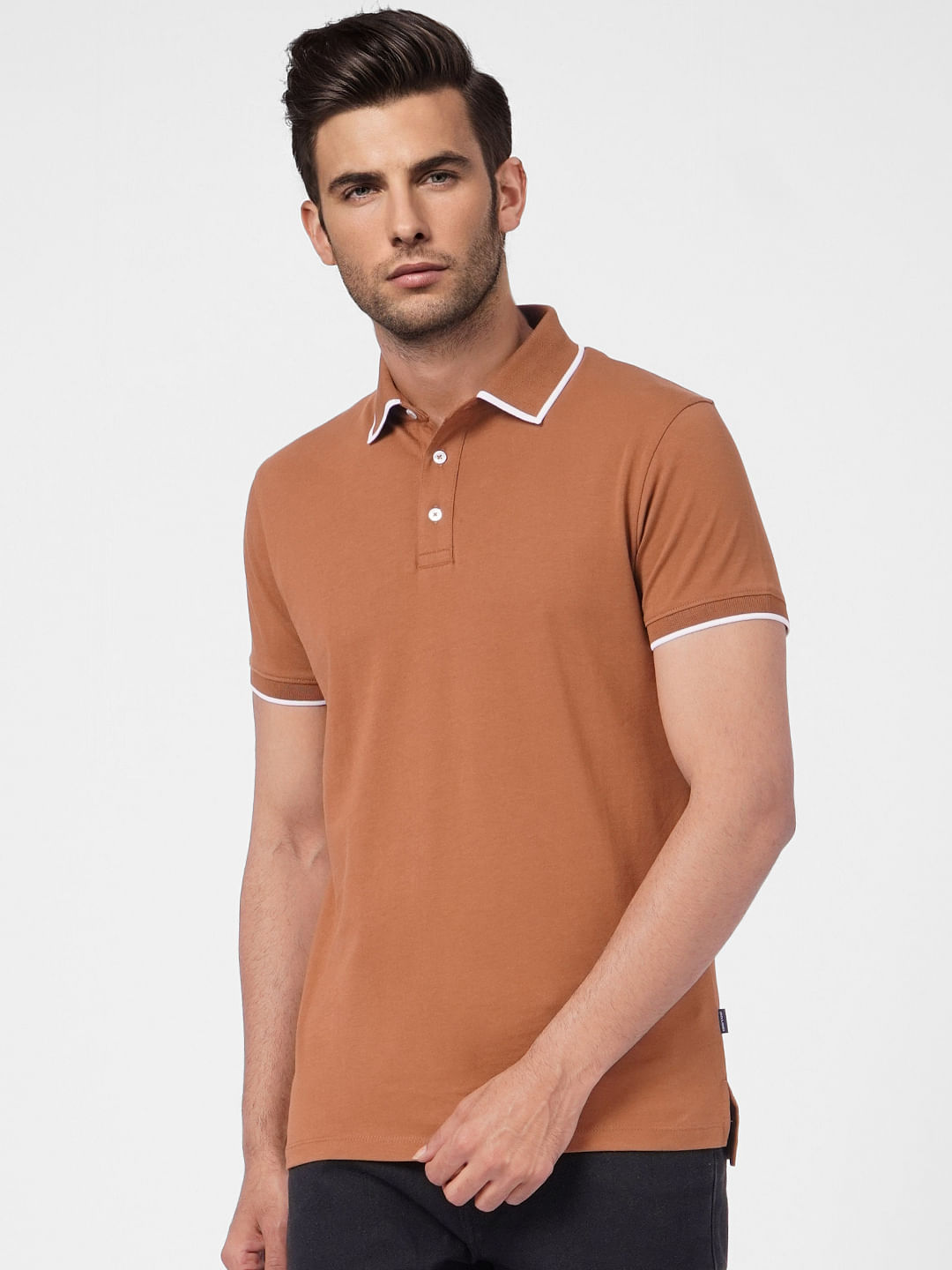 Polo neck t shirts deals for men