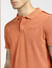 Orange Polo Neck T-shirt_393723+5