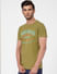 Green Graphic Print Crew Neck T-shirt_393736+3