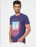 Blue Graphic Print Crew Neck T-shirt_393743+3