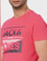 Pink Graphic Print Crew Neck T-shirt_393747+5