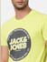 Lime Green Logo Print Crew Neck T-shirt_393748+5