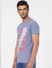 Light Blue Graphic Print Crew Neck T-shirt_393761+3