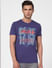 Blue Graphic Print Crew Neck T-shirt_393764+2