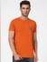 Orange Crew Neck T-shirt_393767+2