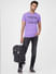 Purple Graphic Print Crew Neck T-shirt_393776+1