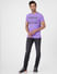 Purple Graphic Print Crew Neck T-shirt_393776+5
