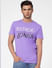 Purple Graphic Print Crew Neck T-shirt_393783+2