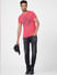 Pink Graphic Print Crew Neck T-shirt_393787+1