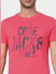 Pink Graphic Print Crew Neck T-shirt_393787+5