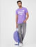 Purple Graphic Print Crew Neck T-shirt_393790+1