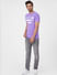 Purple Graphic Print Crew Neck T-shirt_393790+5