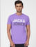 Purple Graphic Print Crew Neck T-shirt_393795+2