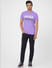 Purple Graphic Print Crew Neck T-shirt_393795+6