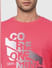Pink Graphic Print Crew Neck T-shirt_393821+5