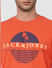 Orange Graphic Print Crew Neck T-shirt_393834+5