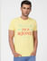 Yellow Graphic Print Crew Neck T-shirt_393837+2