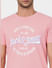 Pink Graphic Print Crew Neck T-shirt_393841+6