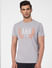 Grey Graphic Print Crew Neck T-shirt_393842+2