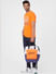 Orange Graphic Print Crew Neck T-shirt