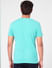 Turquoise Blue Graphic Print Crew Neck T-shirt_393844+4