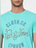Turquoise Blue Graphic Print Crew Neck T-shirt_393844+6