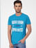 Blue Graphic Print Crew Neck T-shirt_393853+2