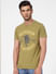 Green Graphic Print Crew Neck T-shirt_393857+2