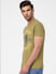 Green Graphic Print Crew Neck T-shirt_393857+3