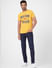 Yellow Graphic Print Crew Neck T-shirt_393858+5